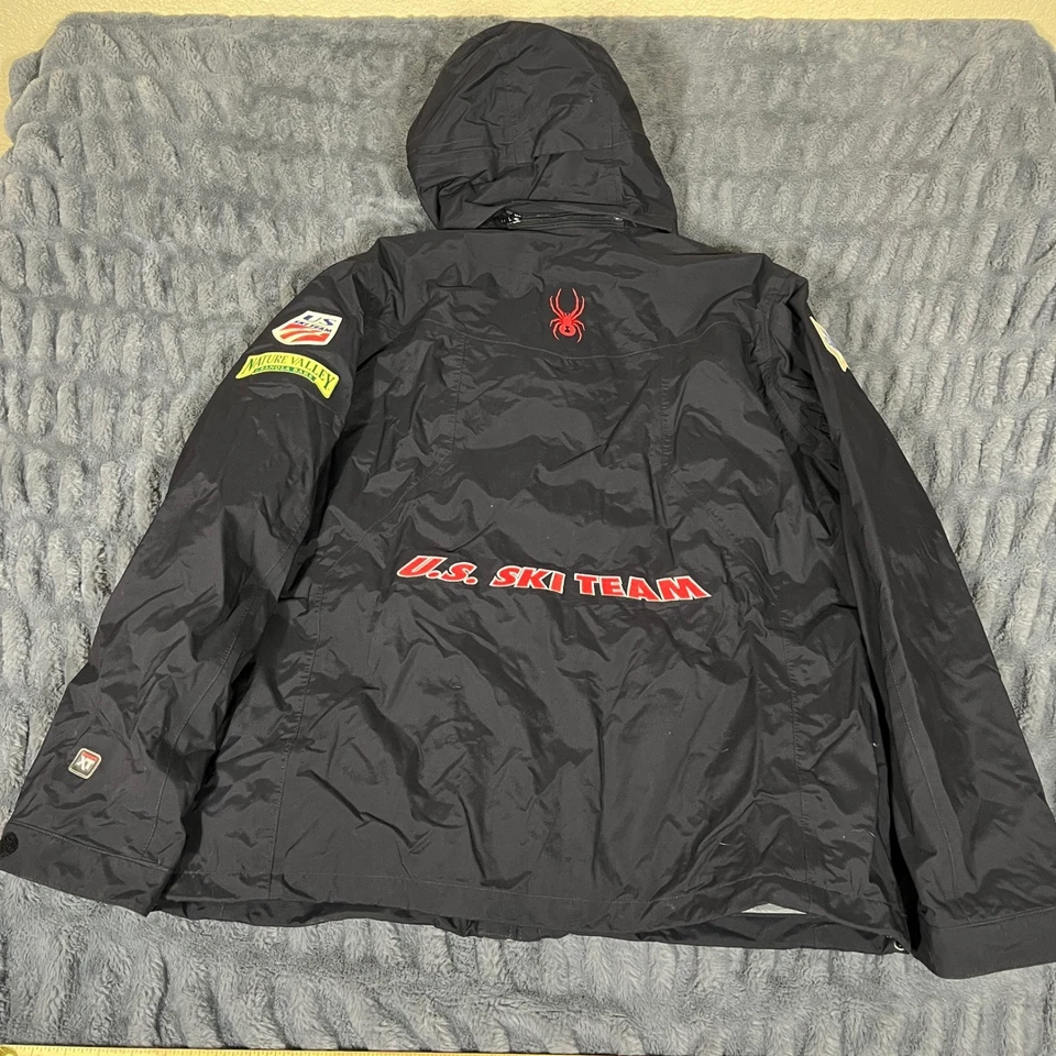 Spyder US Ski Team Mens Ski Jacket Thinsulate Hooded Black Audi Visa Sprint - Image 2 of 4