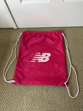 New Balance Pink Drawstring Gym Bag Athletic Shoe Backpack Cinch Sack BRAND NEW