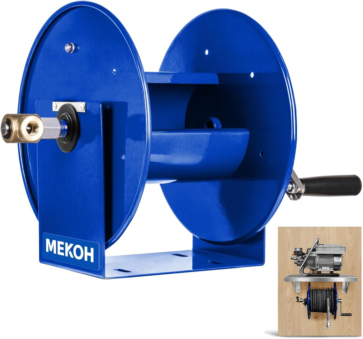 MEKOH Pressure Washer Hose Reel 100Ftx3/8&rdquo;, 200Ftx1/4&rdquo; M