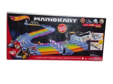Hot Wheels Mario Kart Rainbow Road Raceway Track Set w/ Lights & Sounds Nintendo