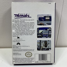 NES Nintendo Days of Thunder Caja, Manual, Cartucho de Juego