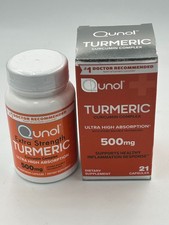Qunol Ultra High Absorption Turmeric 500mg 21 Capsules Exp. 08/2026