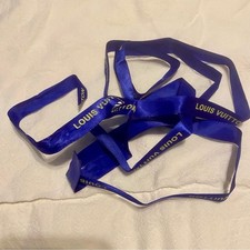Louis Vuitton Royal Blue Gold Logo Gift Ribbon 72  