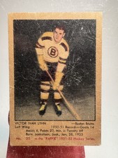 1951-52 Parkhurst Victor Ivan Lynn Rookie Card #20 Vintage Boston Bruins