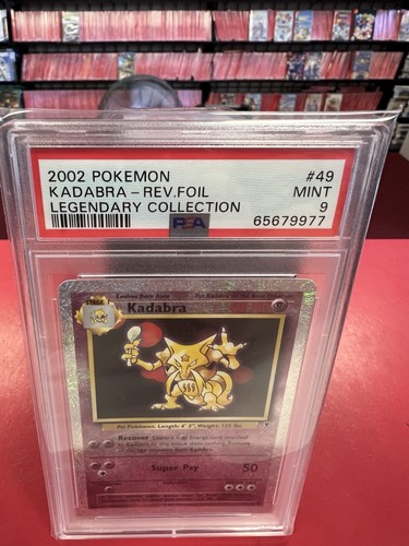 2002 Pokemon Legendary Collection Set Break #49 Kadabra Rev. Foil PSA 9 MINT - Picture 3 of 5