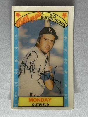Rick Monday 1979 Kellogg's 3-D Super Stars #57 Los Angeles Dodgers