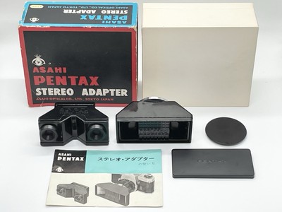 ASAHI P TAPE & テープ式屋内外端末セット N MINT in BOX] Asahi Pentax Stereo Adapter 49mm Viewer Set 55mm f1