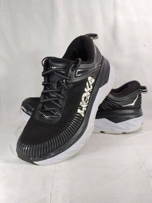 Hoka One One Bondi 7 Sneakers SZ 10 Black White  1110519-BWHT Running See photo