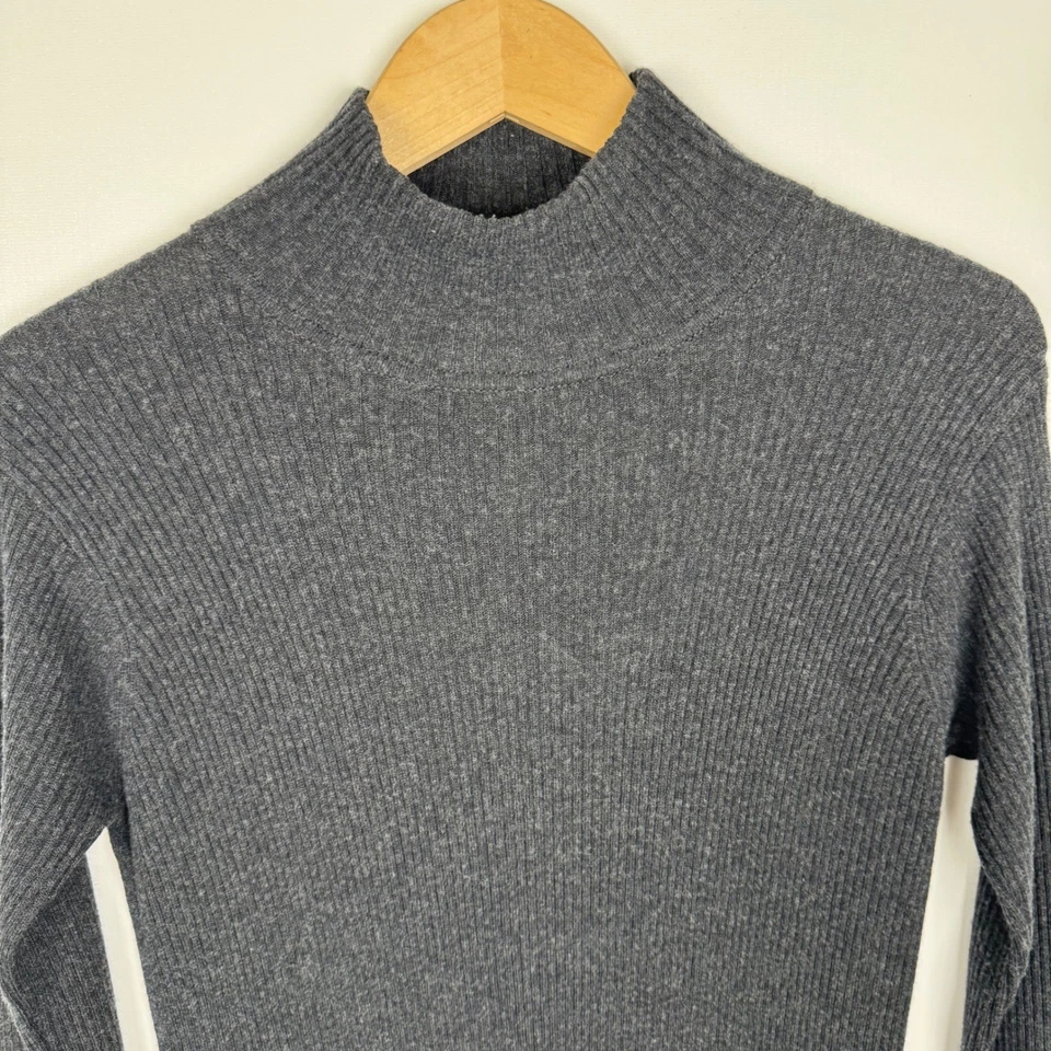 Vestido Linda Allard Ellen Tracy Acanalado Tejido Cuello Simulado Cachemira Mezcla Lana Merino Foto 2 de 4