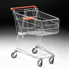 Carrello spesa supermercato selfservice Lt150 imbottigliabile con portababy grig