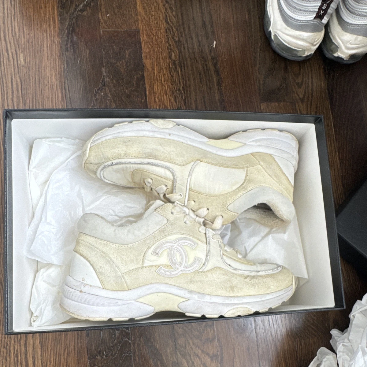 CHANEL Leather Low Top Athletic Shoes for Women for sale | eBay