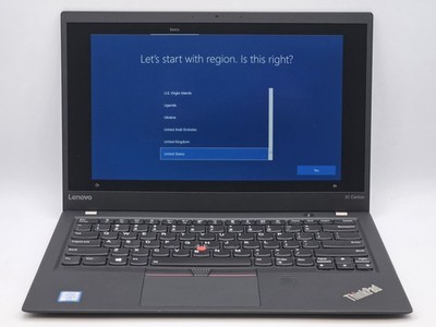 Lenovo ThinkPad X1 Carbon 5th Gen 14'' FHD I7-6500U 256GB SSD 8GB W10P Webcam