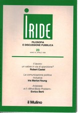 Iride, anno XI, 1998, n. 23 AA. VV. Il Mulino