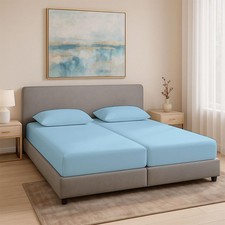 Premium 5-Piece Split King Sheet Set for Adjustable Beds, 100 Egyptian Cotto...