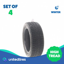 Set Of 4 Used 20555r16 Bridgestone Blizzak Ws90 Studless 91h - 8.5-9.532
