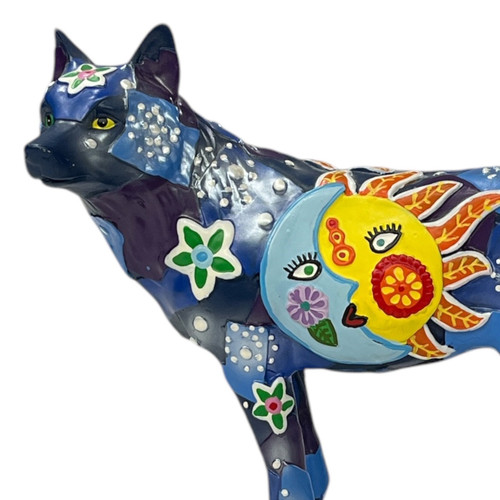 Westland Giftware Wolf Figur Call Of The Wolf Las Luces Sonne Mond blau - Bild 2 von 12