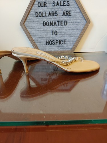 Sandalias Jimmy Choo Estrás Cristal Tirantes Tacones Zapatos Talla 38.5 ~ ¡Muy Bonitas! - Imagen 10 de 11