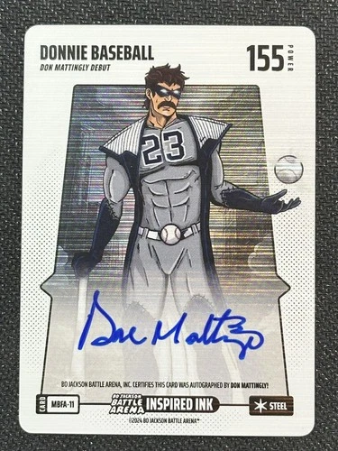 2024 Bo Jackson Battle Arena Donnie Baseball Don Mattingly Auto Debut Steel