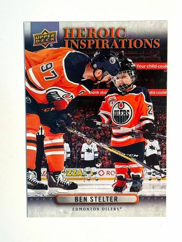 2022 UD Heroic Inspirations BEN STELTER CONNOR McDAVID Card# HERO BS