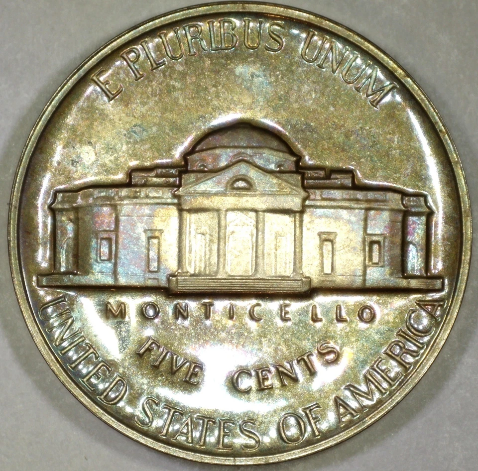 1959 5C (Proof) Jefferson Nickel - Uncirculated Full Steps FS - Toned - Image 2 of 2