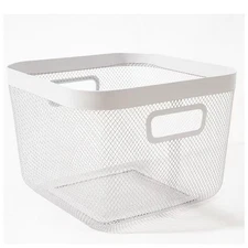 AJIODA Metal Mesh Steel Baskets Household Wire Storage Organizer Bin Garden H...