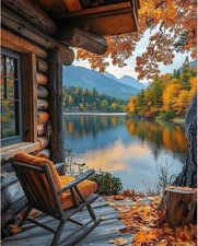 Paint by Numbers Kit for Adults - Autumn Landscape Adult Paint by Number Kits on
