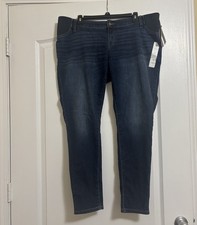 Isabel Dark Wash Blue Maternity Under Belly Women  s Skinny Jeans Size 16 /29L