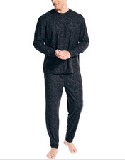 Nautica Men's Waffle Pajama Pant Set, Charcoal Heather  Med