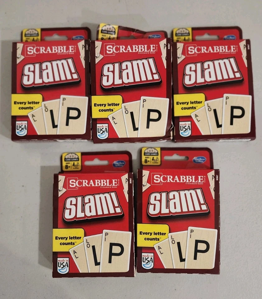 Scrabble Slam! Crossword Card Game by Hasbro Gaming Family Night -  Lot Of 5 - Image 2 of 4