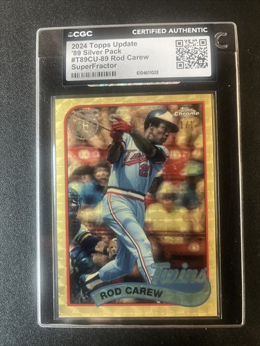2024 Topps Update Rod Carew Silver Pack 35th Anniversary 1989 Superfractor 1/1