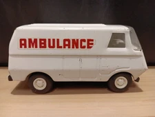Vintage Tonka Ambulance Metal 55360 White With Red Letters