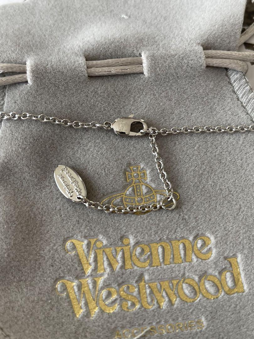 Vivienne Westwood Diamante Heart Silver Black Necklace Earrings