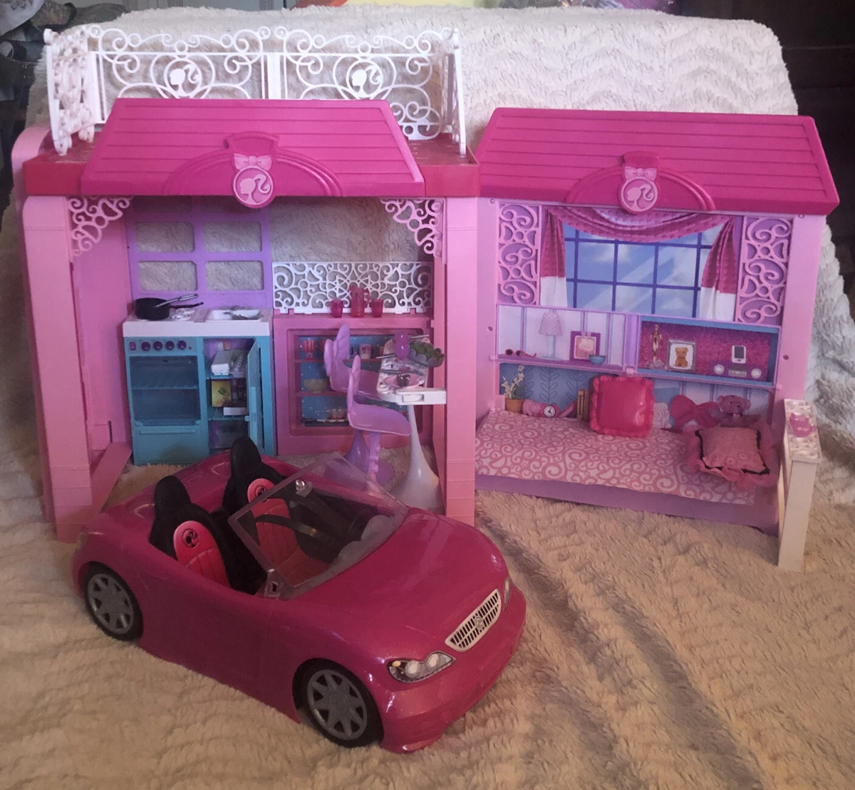 Harden Rendition Har det dårligt Barbie Glam Vacation House Barbie Pinktastic Pink Convertible Car  Accessories | eBay