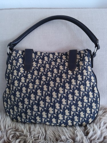 Dior Hobo Bag, Leder/Stoff, groß, B 33 cm, Höhe 28 cm, sehr guter Zustand - Bild 2 von 5