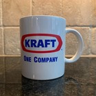 Kraft Foodservice Logo Ad Coffee Mug Cup Ceramic Vintage One Company Red Blue — photo 1