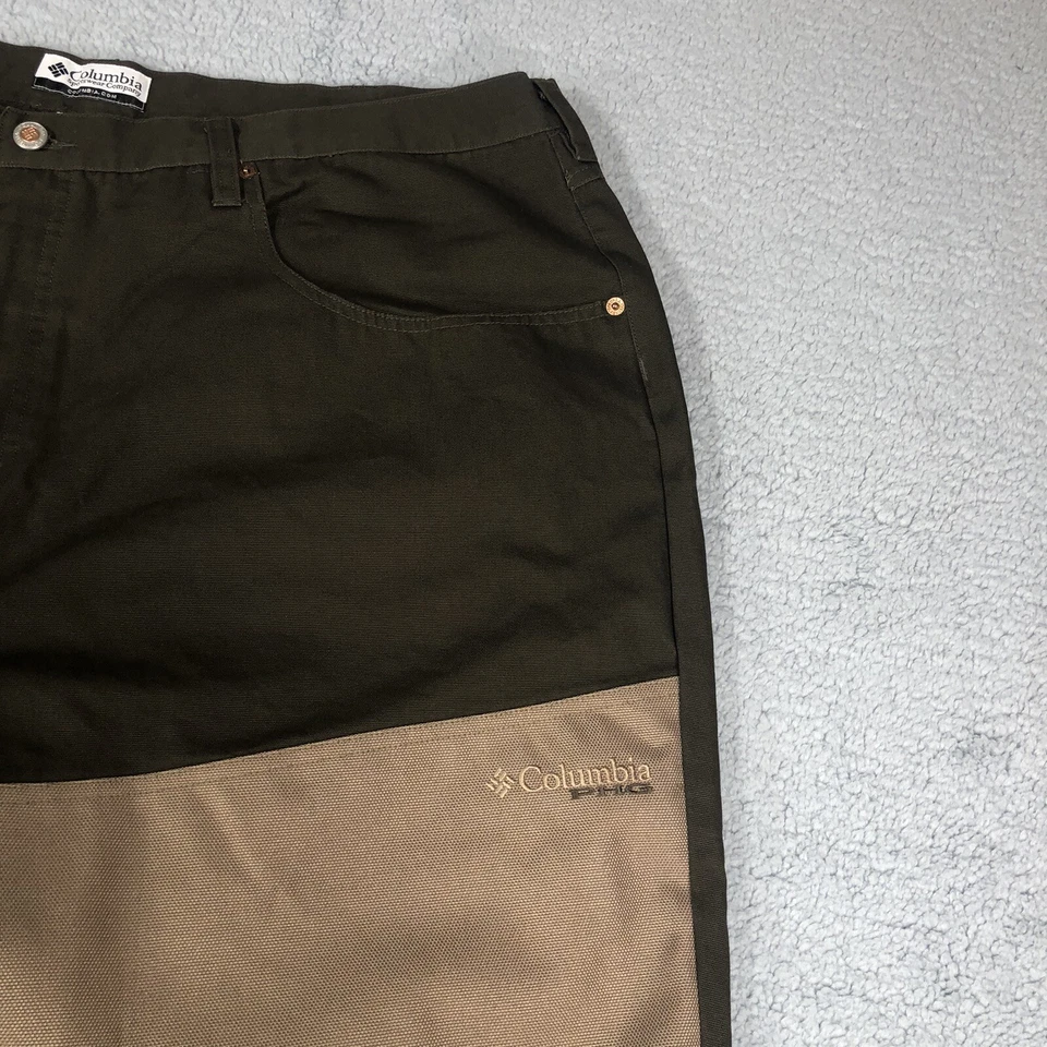 Columbia Pants Mens 46 (Actual 42x31) Green Hunting Heavy Brush Guard Canvas PHG - Image 3 of 4