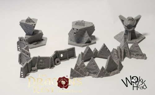 Set terreno token compatibile Blackstoned Fortress. Dragons riposo wargaming sc fi - Foto 3 di 7