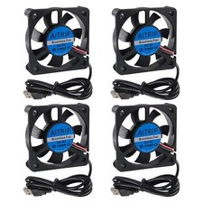 50mm Fan 5V USB Brushless DC Cooling Fan, 4 Pack Speed 4200 RPM Fan for Small (4