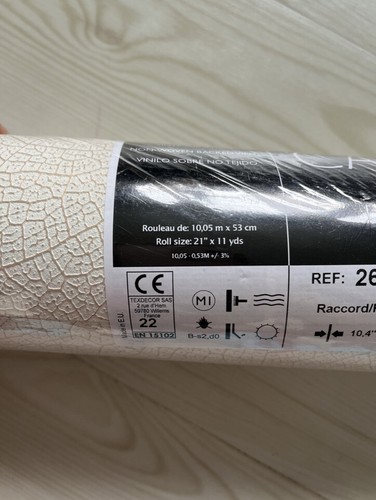 Vinilo con respaldo no tejido Casadeco 1x tamaño de rollo - 21 pulgadas x 11 yardas - nuevo y sellado - Imagen 5 de 8