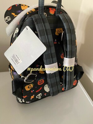 Disney Minnie Mouse Halloween Mini Loungefly Backpack Disney Parks 2021 New Disney Parks Loungefly Minnie Mouse Halloween Mini Backpack  main image 4