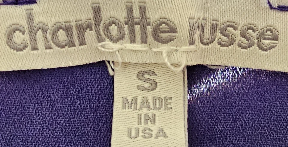 Mono mameluco Charlotte Russe para mujer talla S pequeño púrpura Foto 2 de 4