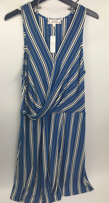 Pink Rose Vertical Blue Stripe Dress Charming Charlie Medium NWT | eBay Pink Rose Vertical Blue Stripe Dress Charming Charlie Medium NWT | eBay