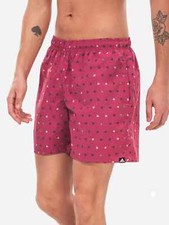 Adidas Print Swim Shorts - Burgundy Size XS - Fashion Sport Beach - New