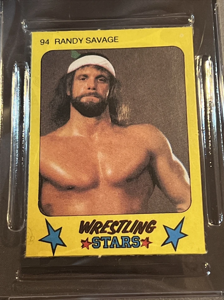 Randy Savage 1986 Monte Gum Rookie Wrestling Stars #94 PSA 6 Low Pop Macho Man - Image 3 of 4