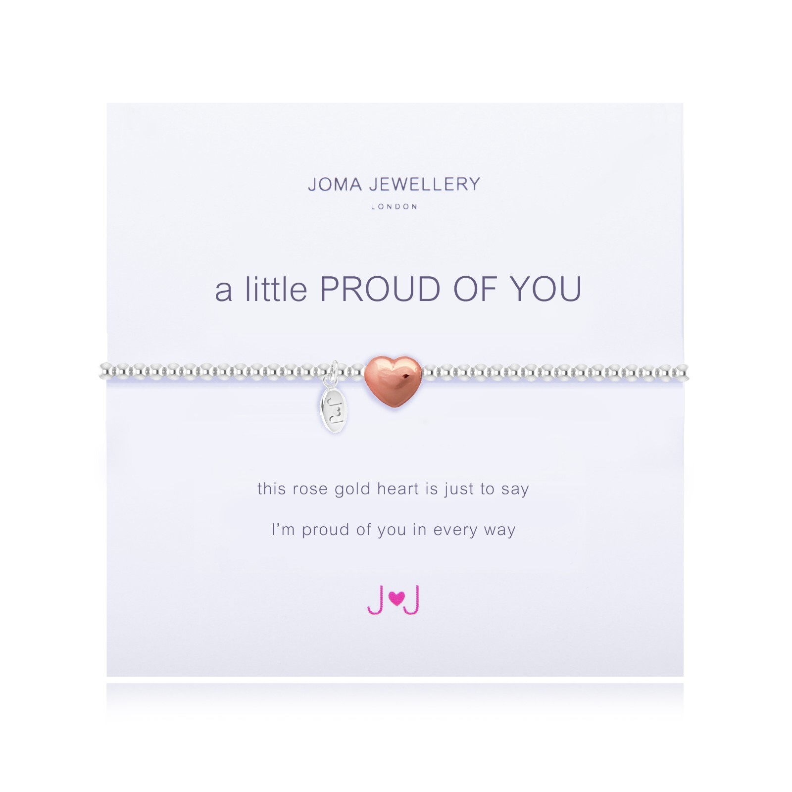 Joma Silver Plated Beaded Bracelet A Little PROUD OF YOU + Gift Bag 1657
