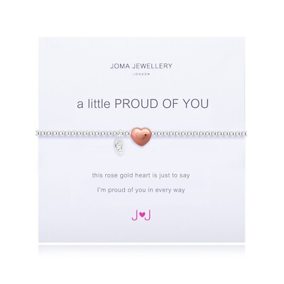 Joma Silver Plated Beaded Bracelet A Little PROUD OF YOU + Gift Bag 1657
