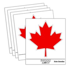 Canada Maple Leaf Laptop Water Bottle Car Window Sticker 5 Pack