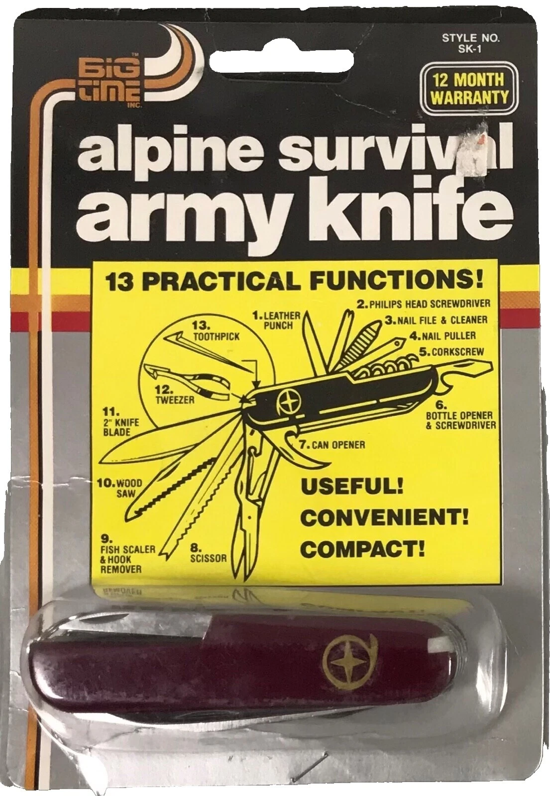 Corkscrew Plastic Handle Manual Vintage Knives