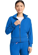 Med Couture Women's Scrub Cropped Warm Up Jacket MC303 ROYL Royal Free Ship