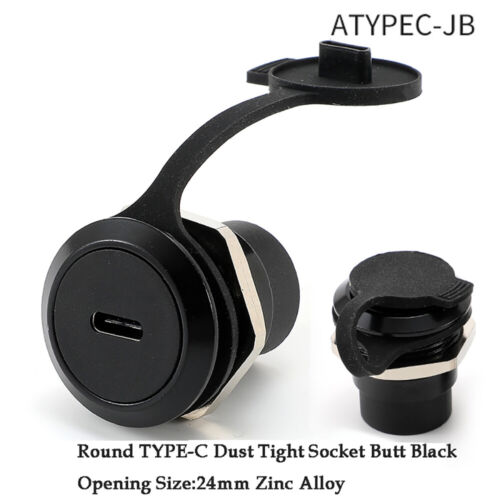 D-Type Data module Socket Round With Cover Dustproof, waterproof Black/Silver - Picture 19 of 32